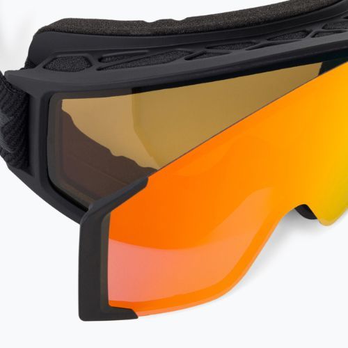UVEX occhiali da sci G.gl 3000 Top nero opaco/rosso specchiato polavision/chiaro