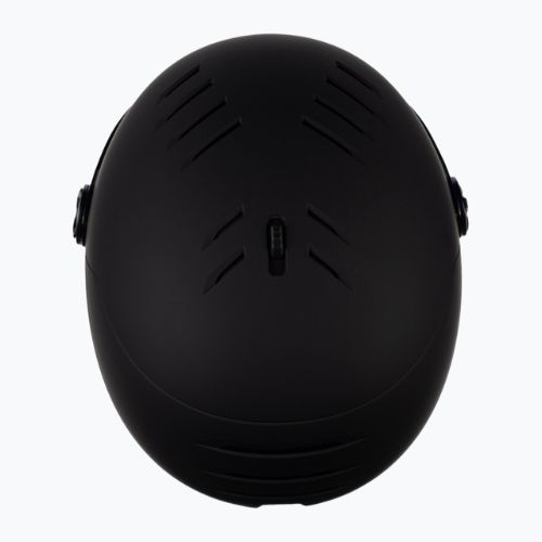 Casco da sci UVEX Wanted Visor nero opaco/rosso specchiato fumo