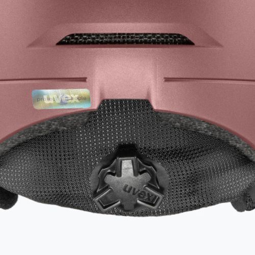 Casco da sci UVEX Wanted Visor rovo rosa antico opaco/specchio argento fumo