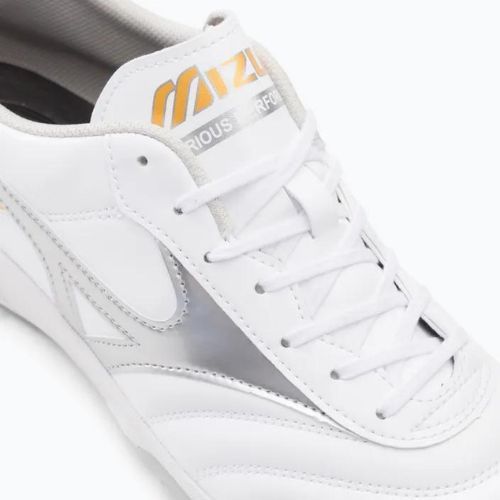 Scarpe da calcio Mizuno Morelia Sala Classic TF bianco/argento/oro uomo
