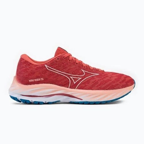 Scarpe da corsa da donna Mizuno Wave Rider 26 corallo speziato/grigio vaporoso/blu francese