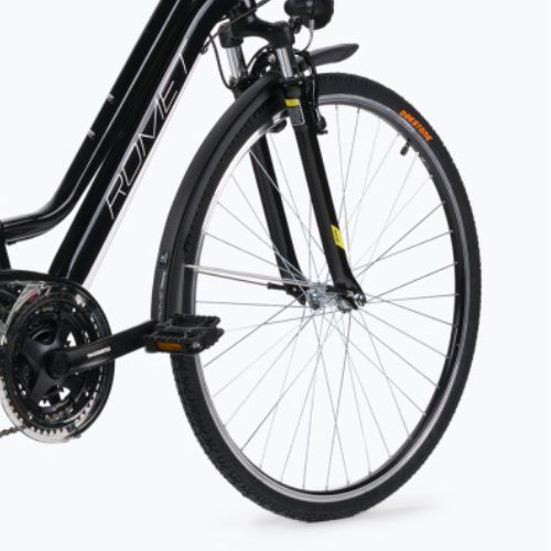 Bicicletta da trekking da donna Romet Gazela nero/giallo/oro