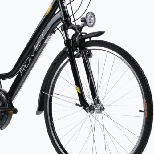 Bicicletta da trekking da donna Romet Gazela nero/giallo/oro