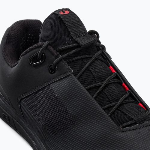 Scarpe da ciclismo con piattaforma da uomo Crankbrothers Stamp Lace nero/rosso/nero