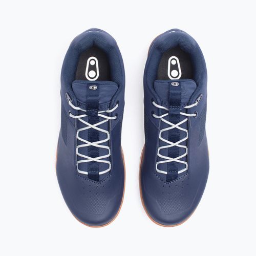 Scarpe da ciclismo con piattaforma da uomo Crankbrothers Stamp Lace navy/silver/gum
