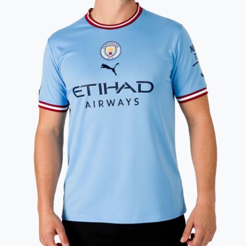 Maglia da calcio uomo PUMA MCFC Home Jersey Replica Team azzurro