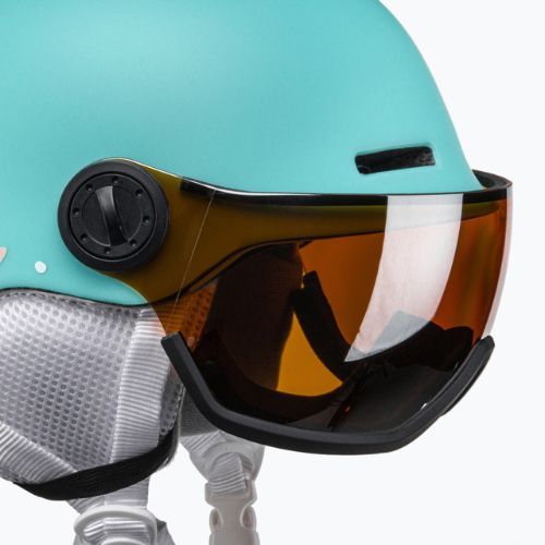 Casco da sci per bambini Salomon Grom Visor aruba lucido/arancio tonico