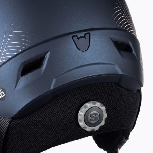 Casco da sci donna Salomon Icon LT Visor Photo Sigma S1-S3 glicine blu/cielo