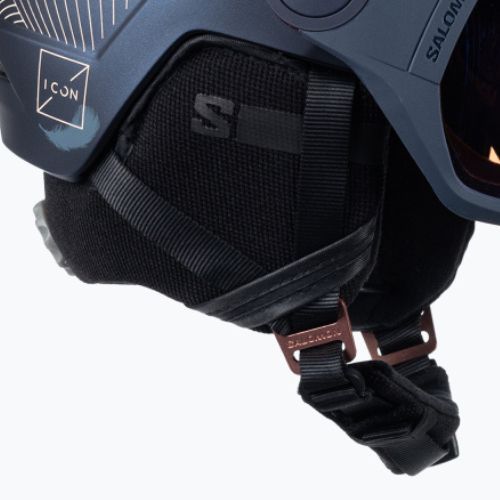 Casco da sci donna Salomon Icon LT Visor Photo Sigma S1-S3 glicine blu/cielo