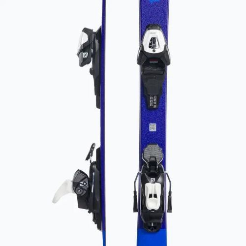 Sci da discesa per bambini Salomon S/Race M Jr. + attacchi L6 race blu/bianco