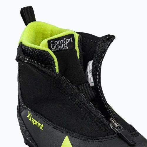 Scarponi da sci di fondo per bambini Fischer XJ Sprint nero/giallo