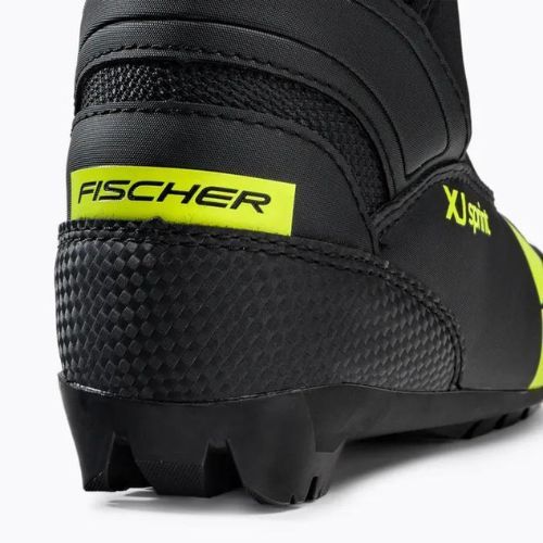 Scarponi da sci di fondo per bambini Fischer XJ Sprint nero/giallo