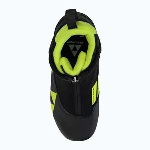 Scarponi da sci di fondo per bambini Fischer XJ Sprint nero/giallo