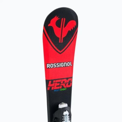Sci da discesa per bambini Rossignol Hero Pro + attacchi Team 4 GW nero Bulk red