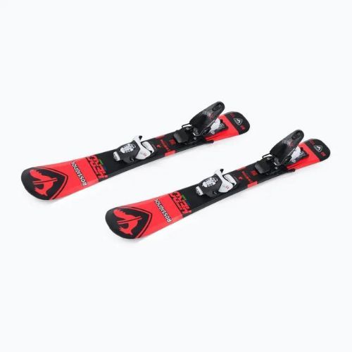 Sci da discesa per bambini Rossignol Hero Pro + attacchi Team 4 GW nero Bulk red