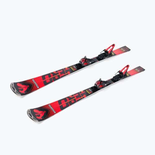 Sci da discesa Rossignol Hero Carve K + attacchi NX12 rosso