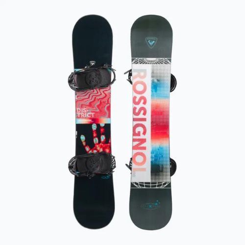Snowboard Rossignol District Infrablack + attacchi Battle M/L nero/rosso
