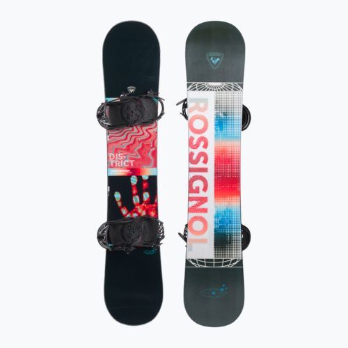Rossignol District Infrablack Wide snowboard + attacchi Battle XL nero/rosso