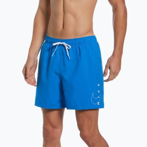 Pantaloncini da bagno Nike Swoosh Break 5" Volley da uomo, foto blu