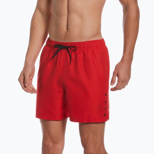 Pantaloncini da bagno Nike Swoosh Break 5" Volley da uomo rosso università