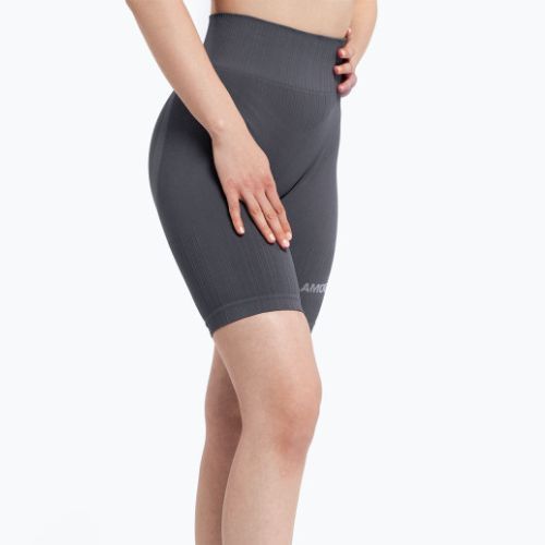 Pantaloncini da allenamento da donna Gym Glamour Push Up grigio