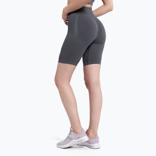 Pantaloncini da allenamento da donna Gym Glamour Push Up grigio