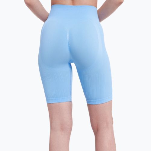 Pantaloncini da allenamento donna Gym Glamour Push Up blu baby