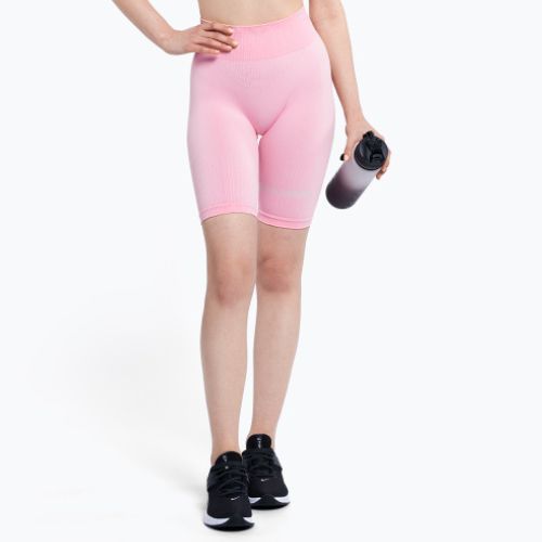 Pantaloncini da allenamento da donna Gym Glamour Push Up rosa confetto
