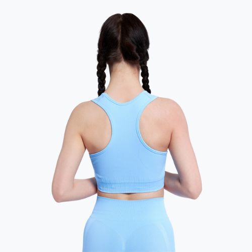 Reggiseno fitness Gym Glamour Push Up blu baby