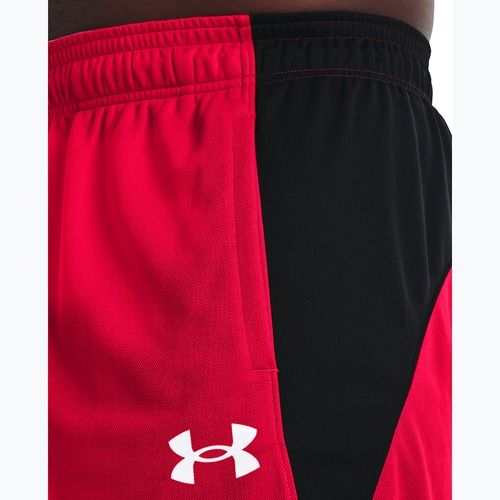 Pantaloncini da basket Under Armour Baseline 10In da uomo rosso/bianco