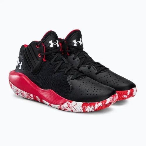 Under Armour Jet '21 scarpe da basket uomo nero/rosso/bianco