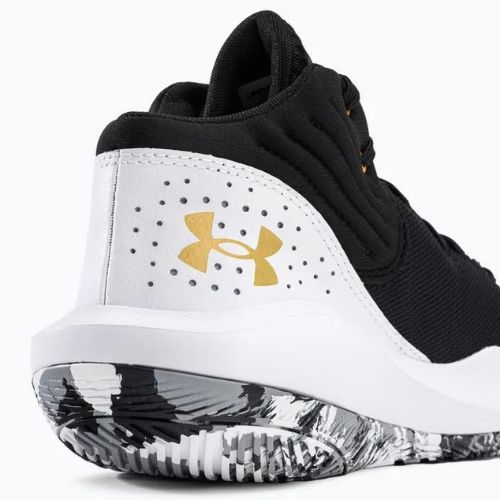Under Armour Jet '21 scarpe da basket uomo nero/bianco/oro metallico
