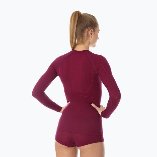 Maglia termica da donna Brubeck Active Wool prugna