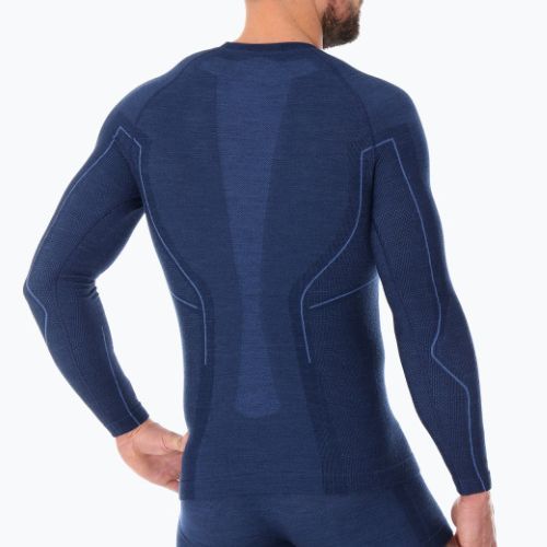 Maglia termica da uomo Brubeck Active Wool blu navy