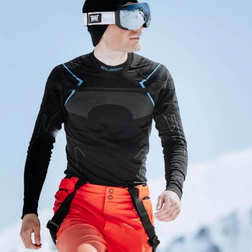 Maglia termica da uomo Brubeck Thermo nero/blu