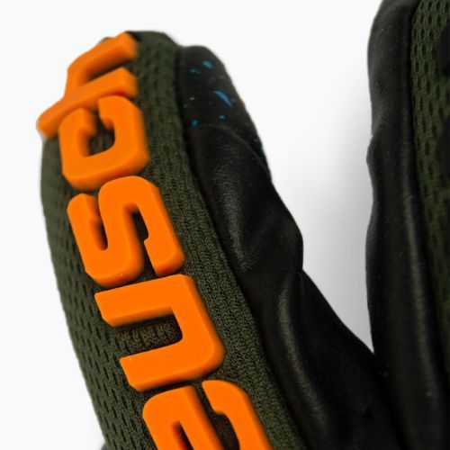 Guanti da portiere Reusch Attrakt Freegel Fusion Ortho-Tec verde deserto/arancio shock