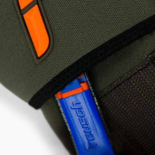 Guanto da portiere Reusch Attrakt Speedbump Ortho-Tec verde deserto/arancio shocking