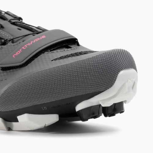 Scarpe da ciclismo MTB da donna Northwave Razer 2 grigio scuro/rosso neon