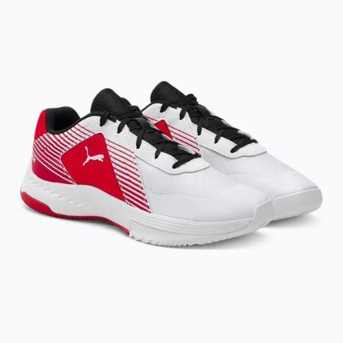 PUMA Varion scarpe da pallavolo per bambini puma bianco/puma nero/rosso alto rischio