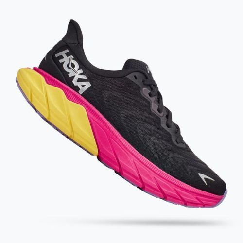Scarpe da corsa da donna HOKA Arahi 6 nero/rosa yarrow
