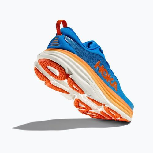 Scarpe da corsa HOKA Bondi 8 da uomo, cielo costiero/arancio vibrante
