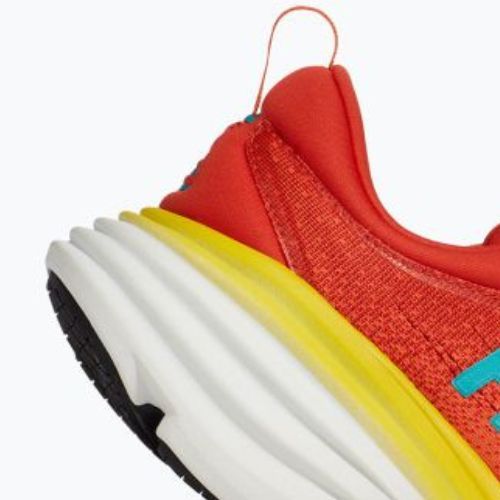 Scarpe da corsa da uomo HOKA Bondi 8 rosso allerta/fiamma