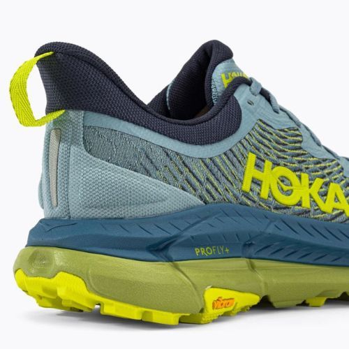 HOKA Mafate Speed 4 scarpe da corsa da uomo blu pietra/citron scuro