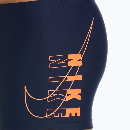 Boxer da bagno da uomo Nike Reflect Logo Square Leg midnight navy