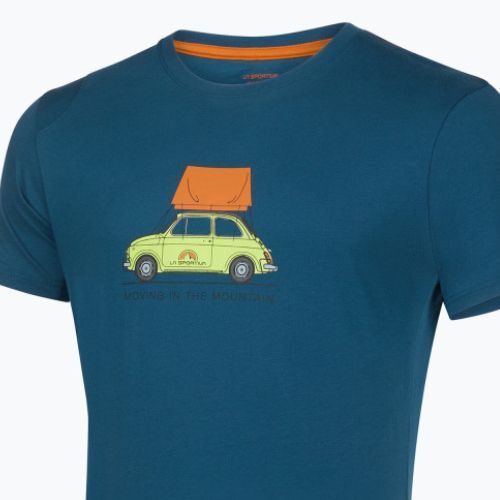 Maglietta da arrampicata La Sportiva Cinquecento uomo blu tempesta/hawaiian sun