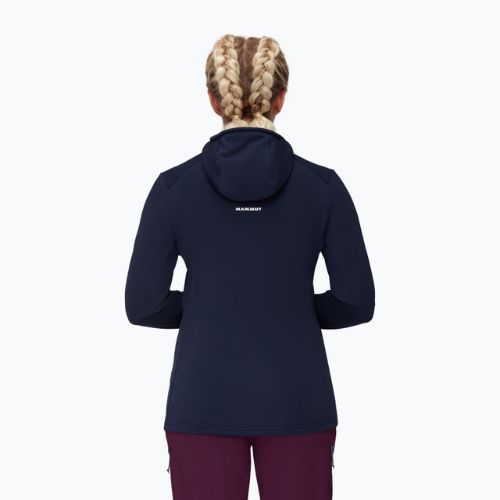 Felpa trekking donna Mammut Aconcagua Light ML con cappuccio marino
