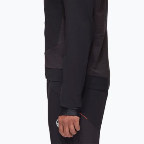 Giacca softshell da uomo Mammut Aenergy SO Hybrid con cappuccio nero/arancio vivo