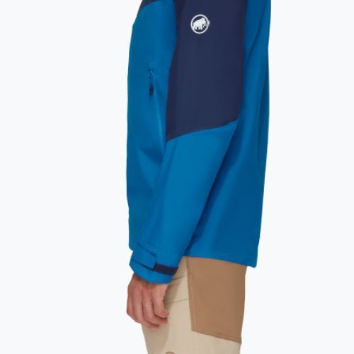 Mammut Convey Tour HS Giacca antipioggia da uomo con cappuccio in ghiaccio profondo/marino