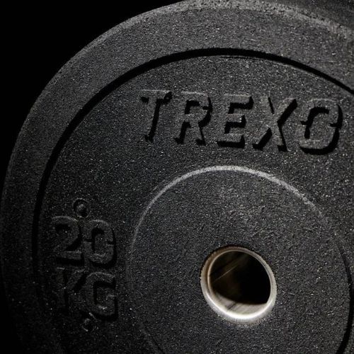 Peso paracolpi olimpico TREXO TRX-BMP020 20 kg nero
