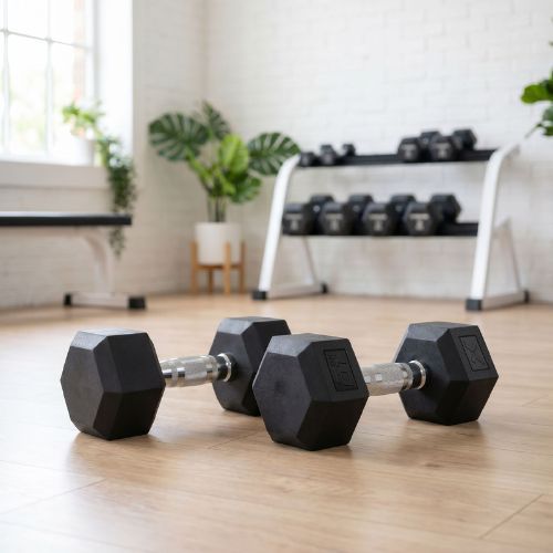 Manubri gommati XTREXO Hex da 10 kg
